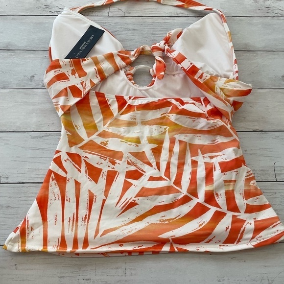 Carmen Marc Valvo MULTI Halter V-Neck Tankini Swim Top, US Medium - Picture 7 of 8